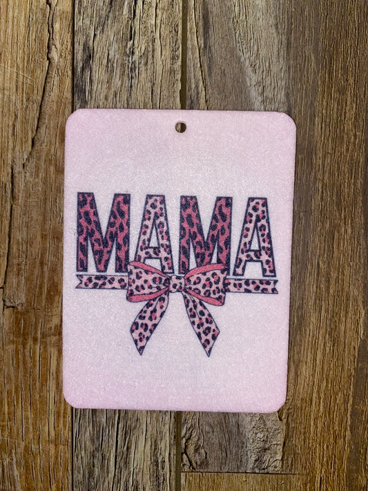 Mama pink/leopard felt freshie