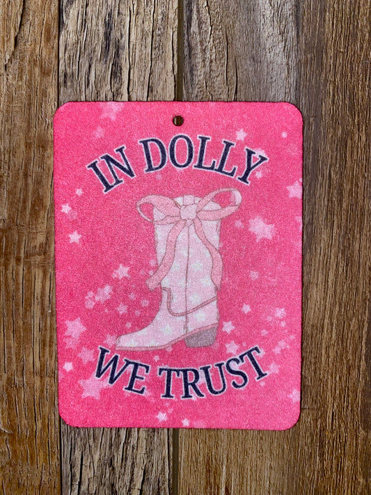 Dolly we trust felt freshie