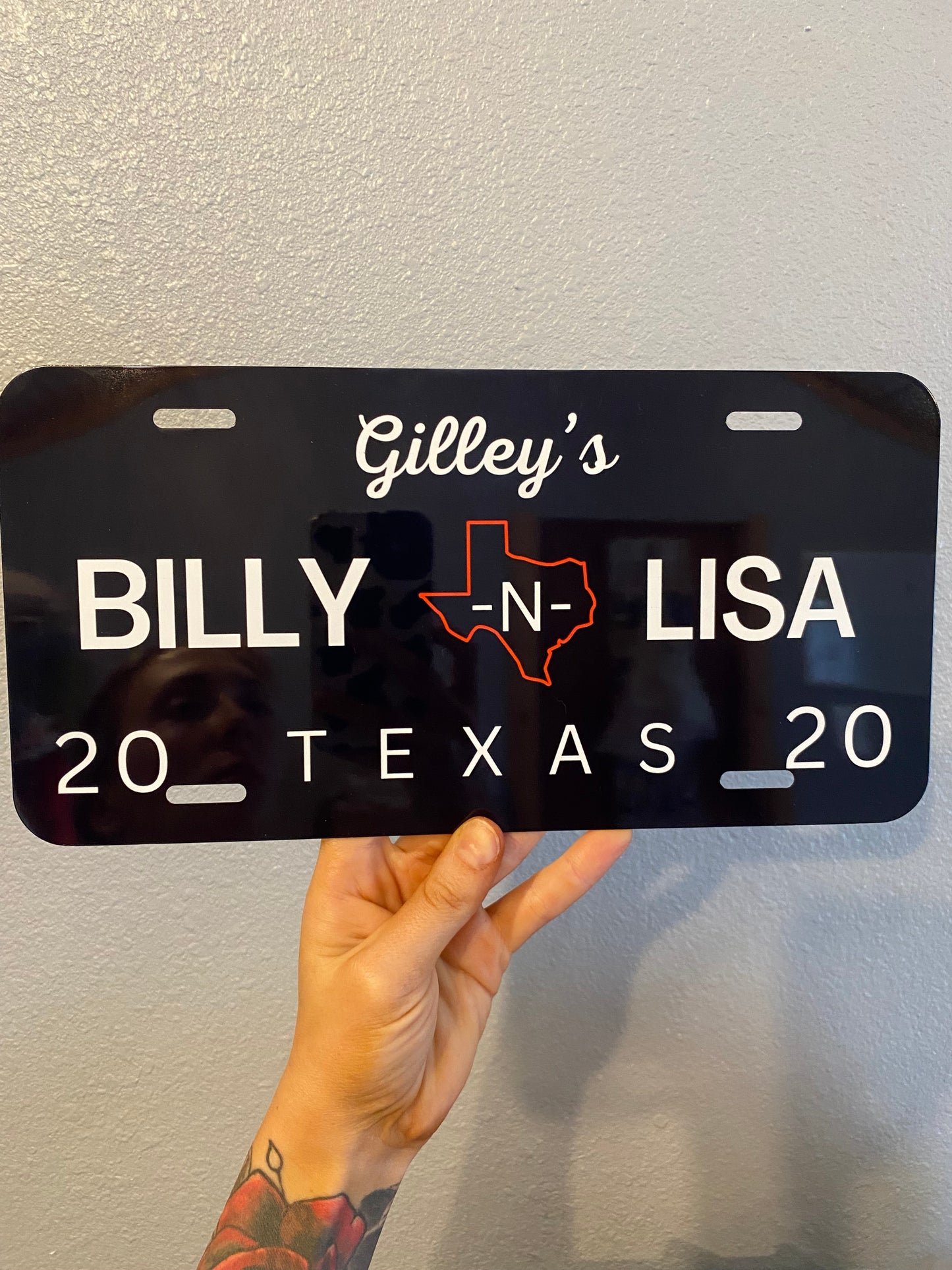 Bud and sissy custom license plate