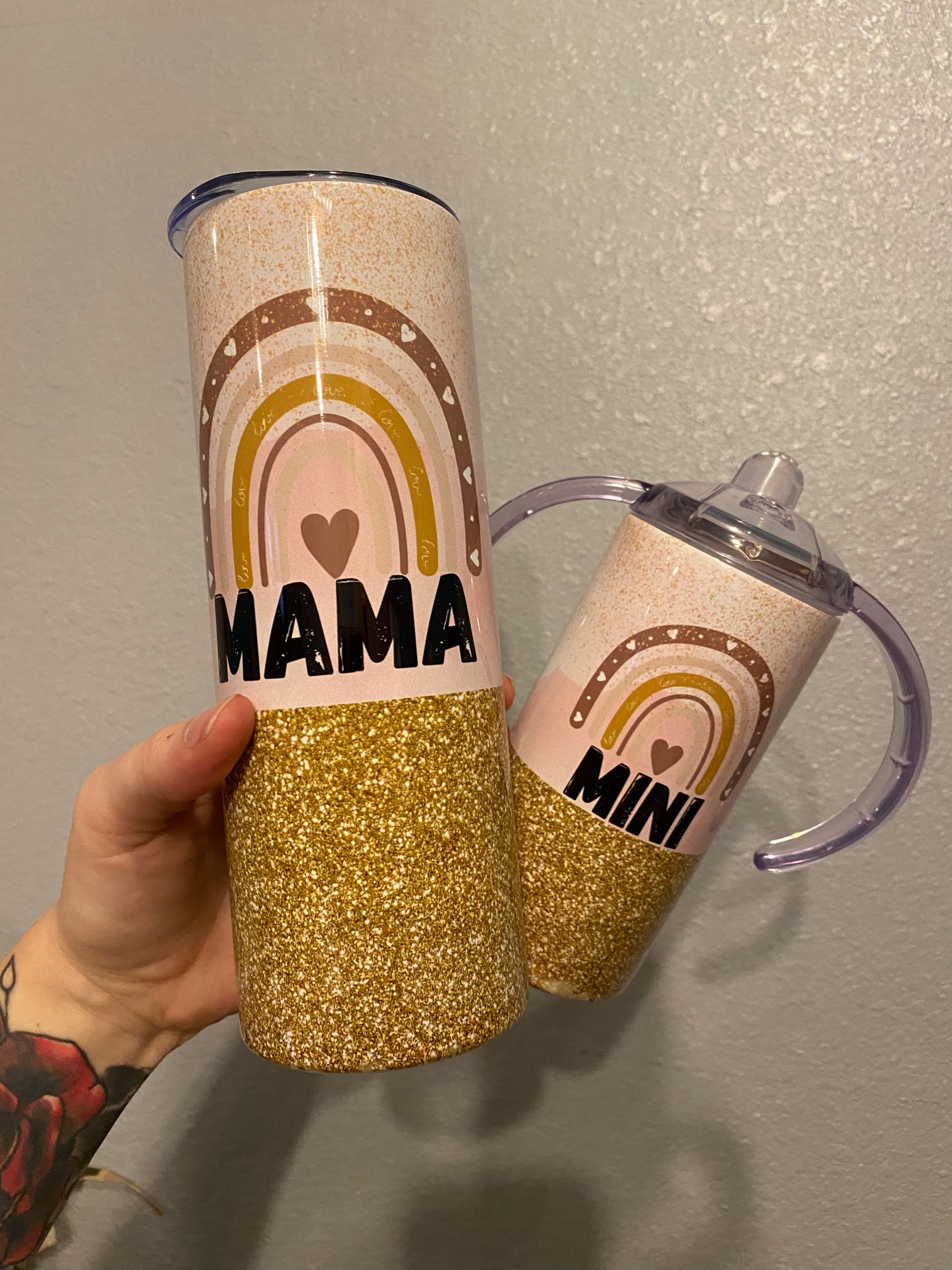 Mama/Mini Boho Tumbler set