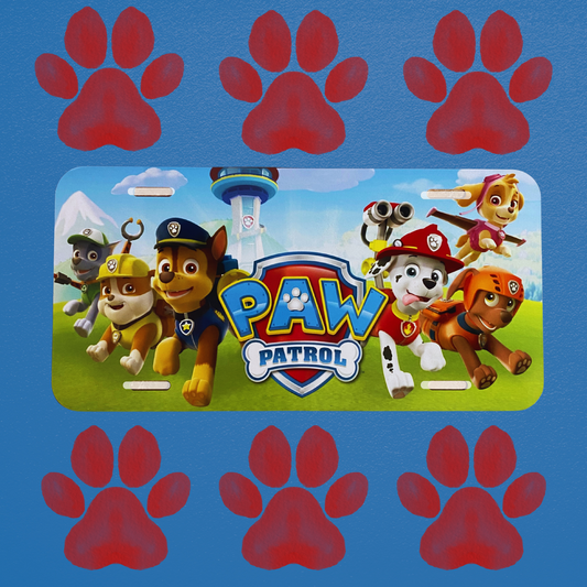 Paw Patrol custom license plate