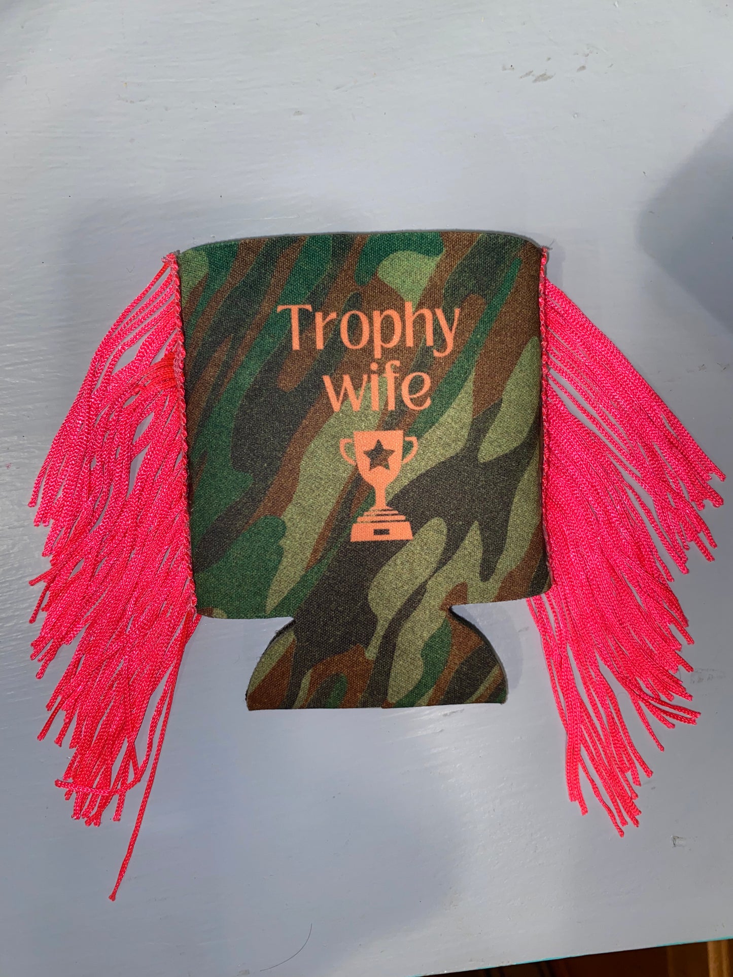 Trophy Wife Koozie with fringe!