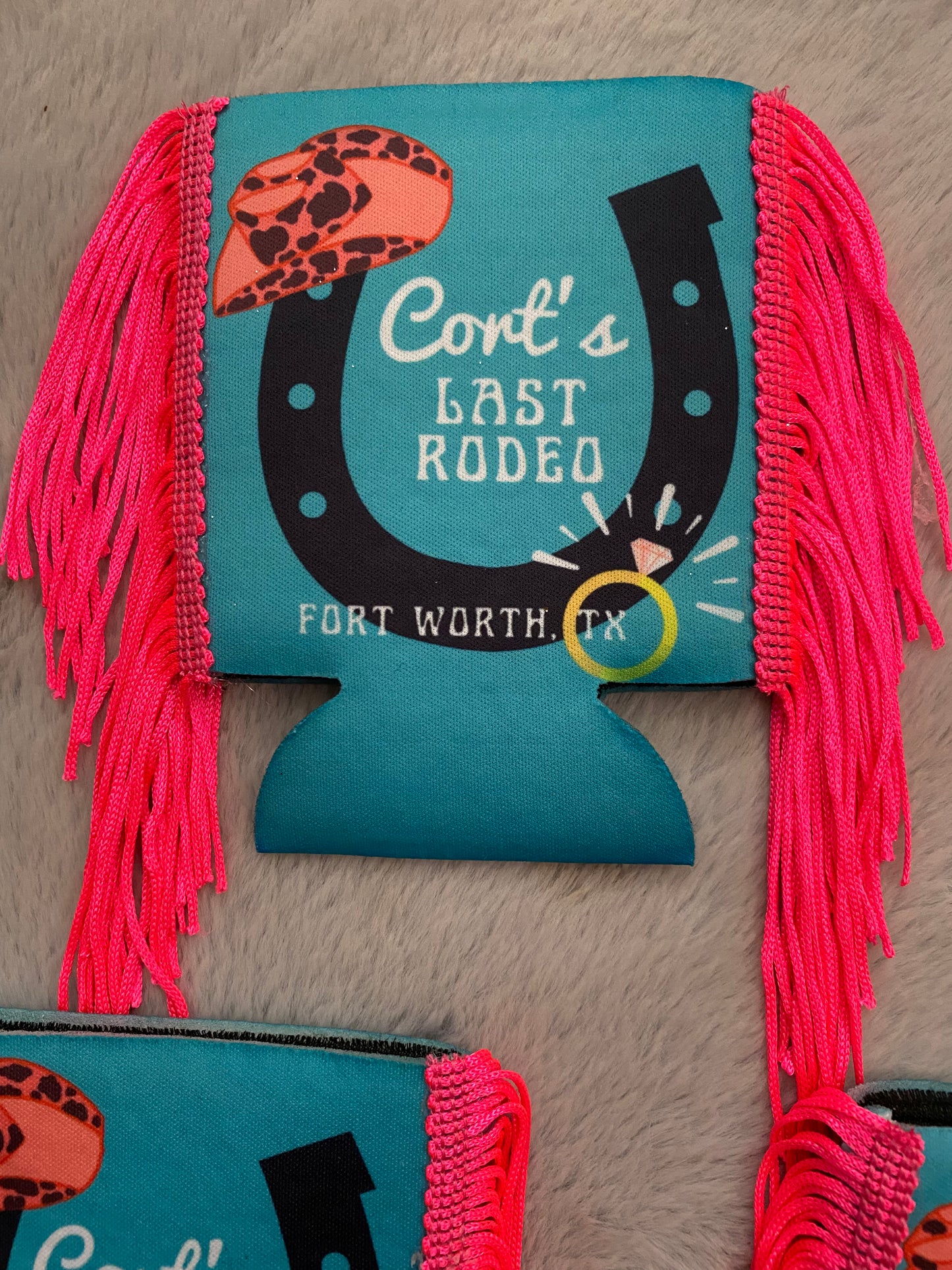 Custom Koozies with fringe!